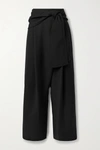 LE 17 SEPTEMBRE BELTED WOVEN WIDE-LEG trousers