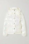 MONCLER DAOS IRIDESCENT HOODED QUILTED SHELL DOWN JACKET