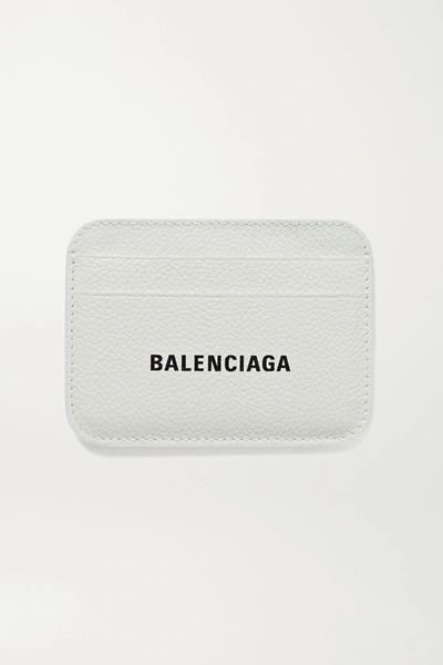 Balenciaga Cash Printed Textured-leather Cardholder In White
