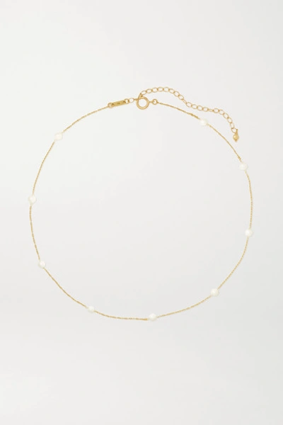 Mizuki 14-karat Gold Pearl Necklace
