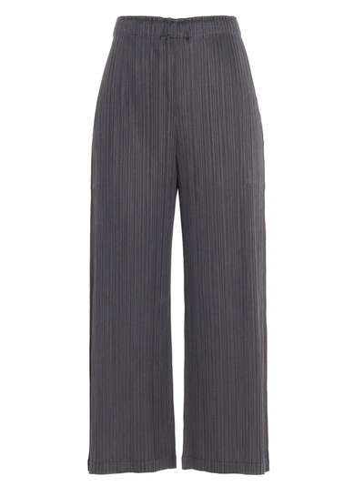 Issey Miyake Pleats Please By  Pleated Pants In Grey