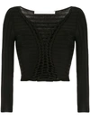 DION LEE OPEN KNIT DETAIL TOP