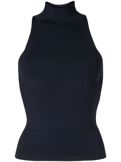 Dion Lee Rib-trimmed Tank Top In Blue