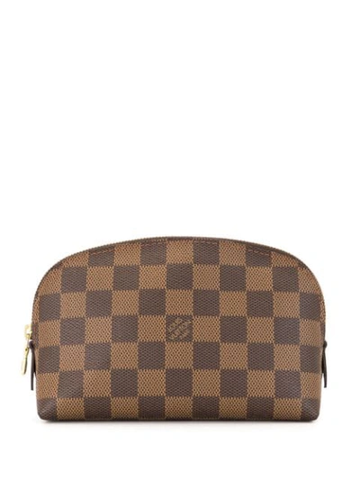 Pre-owned Louis Vuitton Damier Pochette 化妆小手包（典藏款） In Brown
