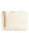 MARNI SHEARLING AND LEATHER CLUTCH,P00480557