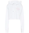 HELMUT LANG CROPPED COTTON HOODIE,P00491967