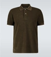 TOM FORD SHORT-SLEEVED TOWELLING POLO SHIRT,P00487036