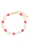 LILY NILY FLOWER BRACELET,285B-PW