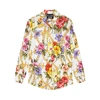 BOUTIQUE MOSCHINO WHITE FLORAL-PRINT BLOUSE,3258463