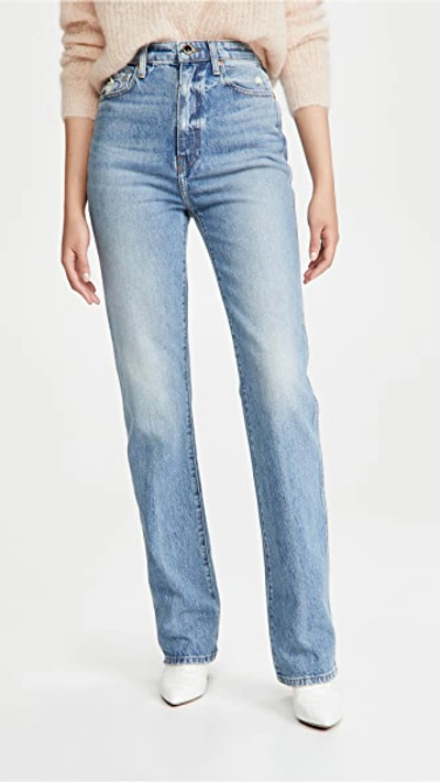 Khaite Danielle Straight-leg Denim Jeans In #add8e6