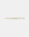 Lafayette 148 Italian Leather Icon Belt In Almond