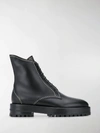 Alaïa Grommet Studded Lace-up Combat Boots In Black