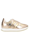 HIGH BY CLAIRE CAMPBELL HIGH WOMAN SNEAKERS GOLD SIZE 6 SOFT LEATHER,11934316JE 7