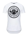 Balmain White Cotton T-shirt With Maxi Logo Print In White