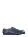 Maison Margiela Tabi Leather Slip On Sneakers In Blue