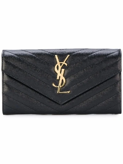 Saint Laurent Women's Black Leather Wallet
