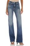 Nili Lotan Florence Distressed High-rise Flared Jeans In Classic Wash