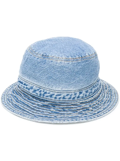 Ganni Denim Bucket Hat In Blue