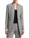 AKRIS PUNTO PRINCE OF WALES STRETCH WOOL BLAZER JACKET,0400012494489