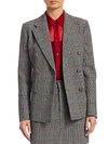 HELMUT LANG PRINCE OF WALES CHECK VIRGIN-WOOL DOUBLE-BREASTED BLAZER,0400012495755