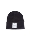 Y-3 RIBBED COTTON BEANIE,0400012880328