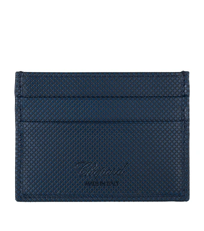 Chopard Small Leather Il Classico Card Holder In Blue