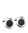 CHOPARD STAINLESS STEEL AND RUBBER CLASSIC RACING CUFFLINKS,15792923