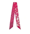 CHOPARD SILK HAPPY HEARTS BANDEAU SCARF,15792925