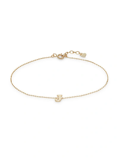 Saks Fifth Avenue 14k Yellow Gold Initial J Charm Bracelet