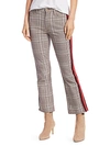 MOTHER INSIDER PLAID KICK FLARE CROPPED PANTS,0400012627857