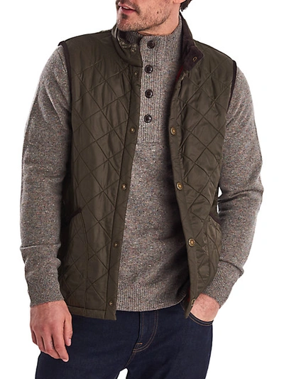Barbour Country Perble Quilted Vest In Olive
