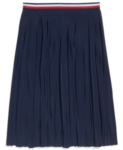 Tommy Hilfiger Adaptive Women's Pleated Skirt With Adjustable Waist In Masters Navy
