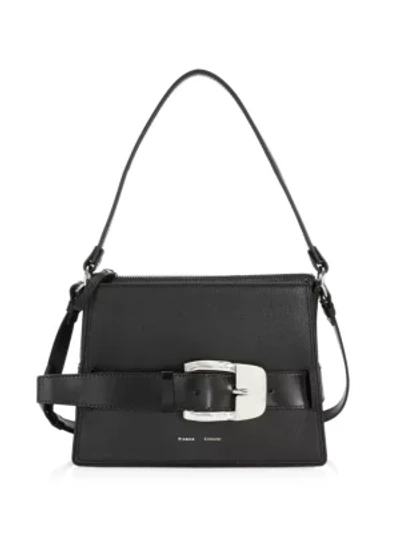 Proenza Schouler Large Buckle Leather Box Bag In Black