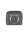 Ferragamo Wallet In Steel Grey