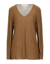 Lamberto Losani Sweaters In Camel