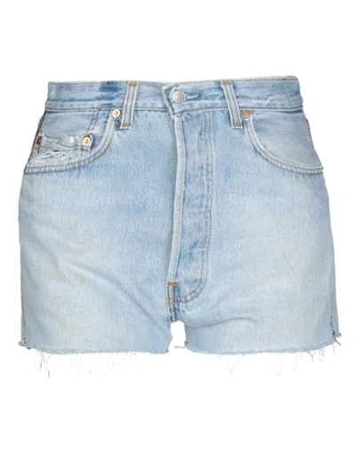 Re/done With Levi's Denim Shorts In Blue
