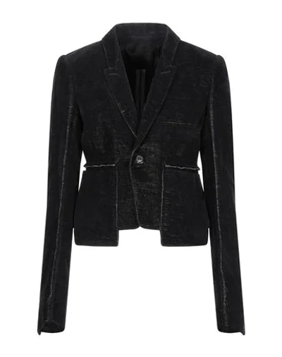 Rick Owens Suit Jackets In Black