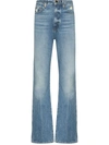 Khaite Danielle High-rise Straight-leg Jeans In Blue