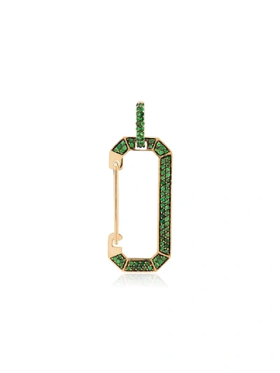 Eéra 18kt Yellow Gold Chiara Sapphire Earring In Green Sapphire