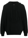 VERSACE DRAWSTRING CASHMERE-BLEND HOODIE