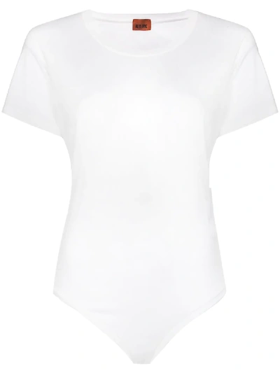 Alix Nyc Essex T恤式连体紧身衣 In White