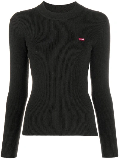 Levi's Embroidered Logo Jumper In Black