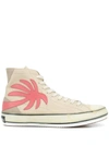 PALM ANGELS PALM-PATCH HIGH-TOP SNEAKERS