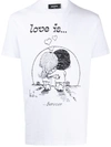 DSQUARED2 LOVE IS FOREVER PRINTED T-SHIRT