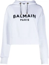 BALMAIN LOGO-PRINT HOODIE