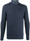 ALTEA CABLE-KNIT ROLL NECK JUMPER