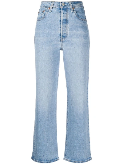 Levi's High Rise Straight-leg Jeans In Blue