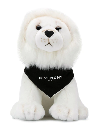 Givenchy Kids' 狮子造型毛绒玩具 In White