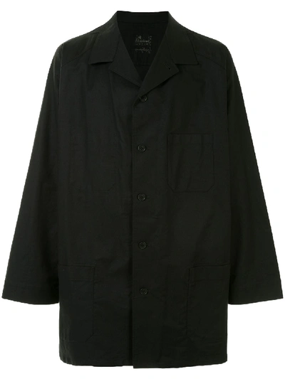 Yohji Yamamoto Lightweight Shirt Jacket In 1 Black