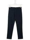 Fay Teen Straight-leg Chino Trousers In Blu